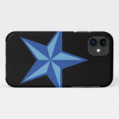 Blue Nautical Star iPhone 5 Hoesje (Achterkant (horizontaal))