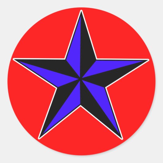 Blue Nautical Star Stickers ... Volledig aangepast (Voorkant)