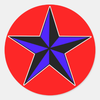 Blue Nautical Star Stickers ... Volledig aangepast