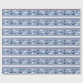Blue Nautical Summer Cadeaupapier (Vlak)