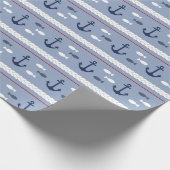 Blue Nautical Summer Cadeaupapier (Hoek)