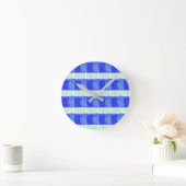 Blue Nautical Theme Wall Clock Ronde Klok (Huis)