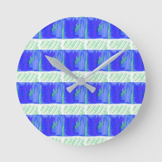 Blue Nautical Theme Wall Clock Ronde Klok (Voorkant)
