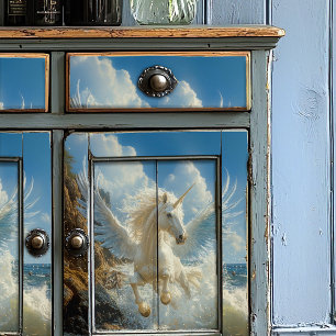 Blue Nautical Unicorn Mythical Fantasy Pegasus Tissuepapier