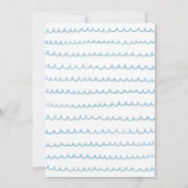 Blue Nautical Waves-Baby shower | moderne kust Kaart (Achterkant)