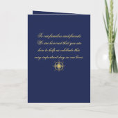 Blue Nautical Wedding Ceremony Programma's (Achterkant)