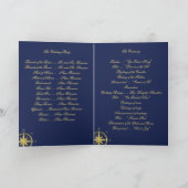 Blue Nautical Wedding Ceremony Programma's (Binnen)