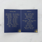 Blue Nautical Wedding Ceremony Programma's (Binnen)