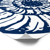Blue Nautilus Shell Coastal Art Poster (Hoek)