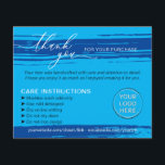 Blue Navy Bedankt Wastips Verzorgingsinstructie Flyer<br><div class="desc">Blue Navy Bedankt Wastips Verzorgingsinstructie</div>