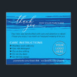 Blue Navy Bedankt Wastips Verzorgingsinstructie Flyer<br><div class="desc">Blue Navy Bedankt Wastips Verzorgingsinstructie</div>