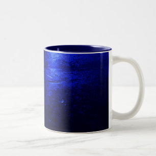 Blue Navy Blue 11 oz Two-Tone Mok, bevroren Tweekleurige Koffiemok