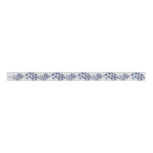 Blue Navy Botanical Grosgrain Lint (Voorkant)