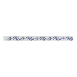 Blue Navy Botanical Grosgrain Lint