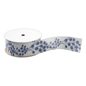 Blue Navy Botanical Grosgrain Lint (Spoel)