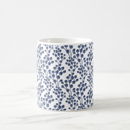 Blue Navy Botanical Koffiemok (Center)