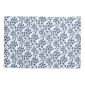 Blue Navy Botanical Kussensloop (Achterkant)