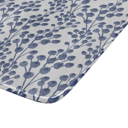 Blue Navy Botanical Snijplank (Hoek)