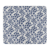 Blue Navy Botanical Snijplank (Voorkant)