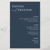 Blue Navy Calligraphy Script Modern WEDDING (Voorkant)