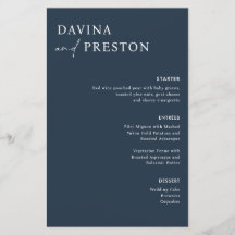 Blue Navy Calligraphy Script Modern WEDDING