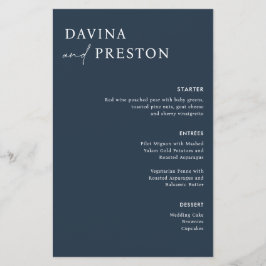 Blue Navy Calligraphy Script Modern WEDDING