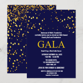 Blue Navy Charity Ball Corporate Fundraising Party Kaart