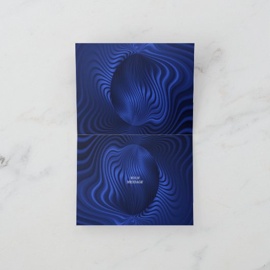 Blue Navy Decorative Bedankt voor je kaart (Binnen)