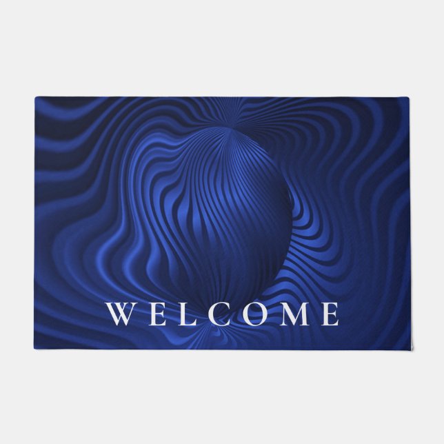 Blue Navy Decorative Doormat Deurmat (Voorkant)