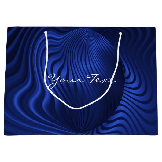 Blue Navy Decorative Gift Bag Groot Cadeauzakje (Voorkant)