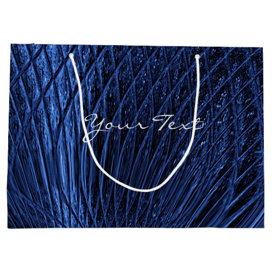 Blue Navy Decorative Gift Bag Groot Cadeauzakje (Achterkant)