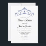 Blue & Navy Diamond Tiara Sweet 16 Party Invite Kaart<br><div class="desc">Blue & Navy Diamond Tiara Sweet 16 Party Invite See matching collectie in the Niche and Nest Store on Zazzle</div>