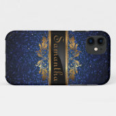 Blue Navy Glitter Sequin iPhone 5 Mate Tough™ Hoes (Achterkant (horizontaal))