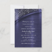 Blue Navy Glitter Vrijgezellenfeest Birthday Sweet Kaart (Voorkant)