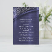 Blue Navy Glitter Vrijgezellenfeest Birthday Sweet Kaart (Staand voorkant)