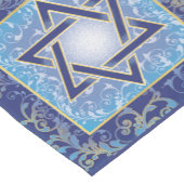 Blue Navy Gold Jewish Star van David Korte Tafelloper (Hoek)