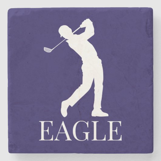 Blue Navy Golf EAGLE Stenen Onderzetter (Voorkant)