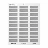 Blue Navy Grey Kraft Return Address Labels (Full Sheet)