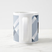 Blue Navy Jean Pset Striped Pattern Monogram Grote Koffiekop (Achterkant)