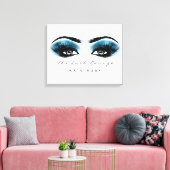 Blue Navy Makeup Artist Beauty Lashes Canvas Afdruk (Insitu (Woonkamer))