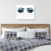 Blue Navy Makeup Artist Beauty Lashes Canvas Afdruk (Insitu (Slaapkamer))