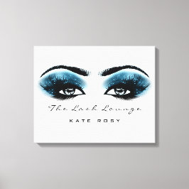 Blue Navy Makeup Artist Beauty Lashes Canvas Afdruk