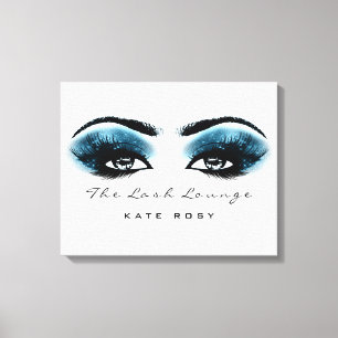 Blue Navy Makeup Artist Beauty Lashes Canvas Afdruk