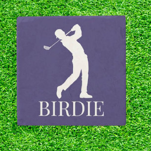 Blue Navy Man BIRDIE Stenen Onderzetter