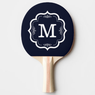 Blue Navy Monogram Tafeltennisbatje