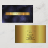 Blue Navy Nautical Gold Vip Ombre Glitter Visitekaartje (Voorkant / Achterkant)