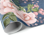 Blue Navy Roses Woodland Rustic Floral Green Cadeaupapier<br><div class="desc">Delicate bloemdecor voor vele gelegenheden zoals bruiloft,  verjaardagsfeest,  vrijgezellenfeest,  ontmoeting met vrienden florenceK-design</div>