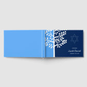 Blue Navy Tree of Life Bar Mitzvah Gastenboek (Volledig)