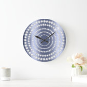 Blue Navy Vip Gray Silver Diamond Infinity Grote Klok (Huis)