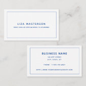 Blue Navy White Alternative Medicine Minimal Visitekaartje (Voorkant / Achterkant)